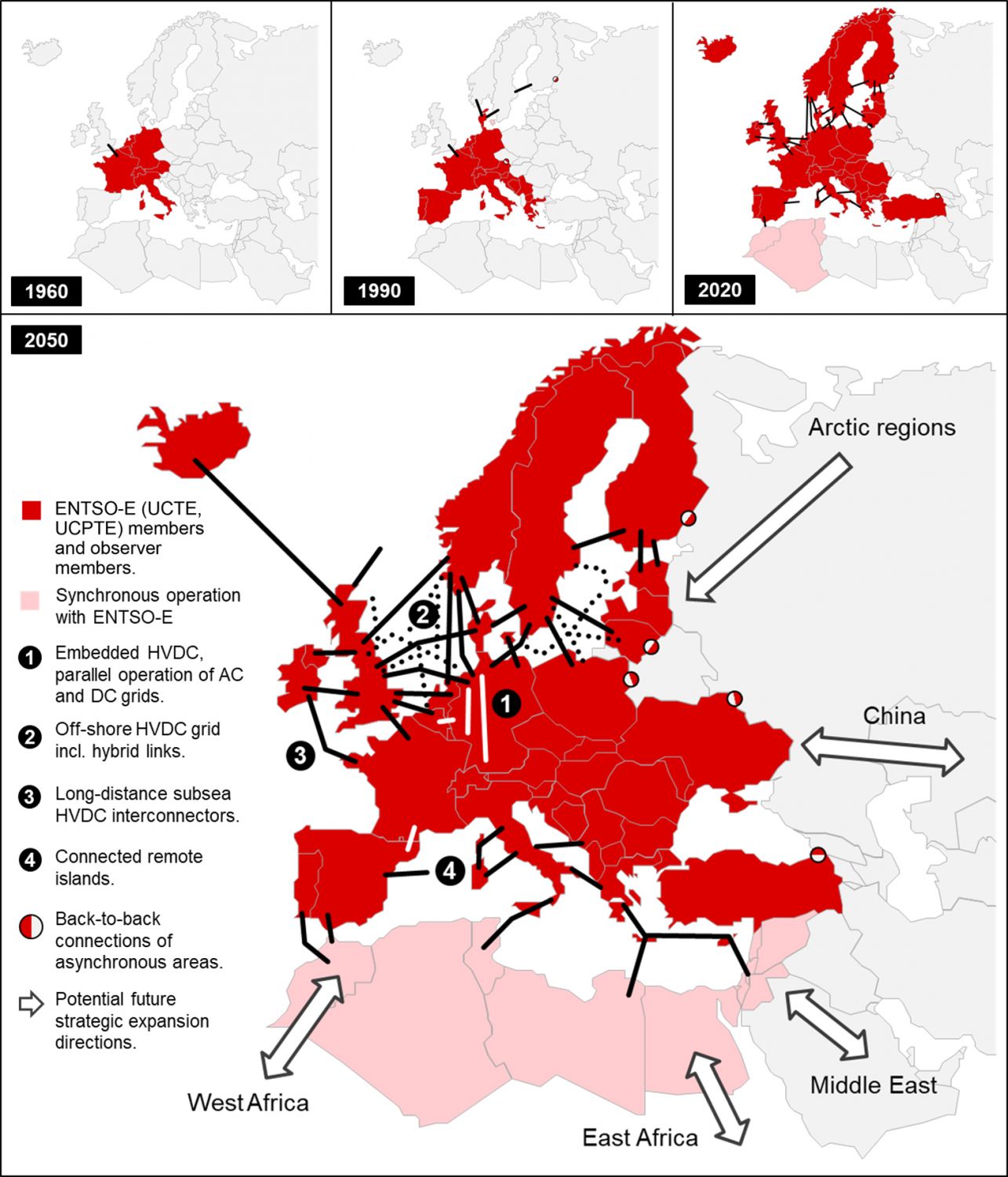 Grafik: Karte von Europa und seinem Stromnetz